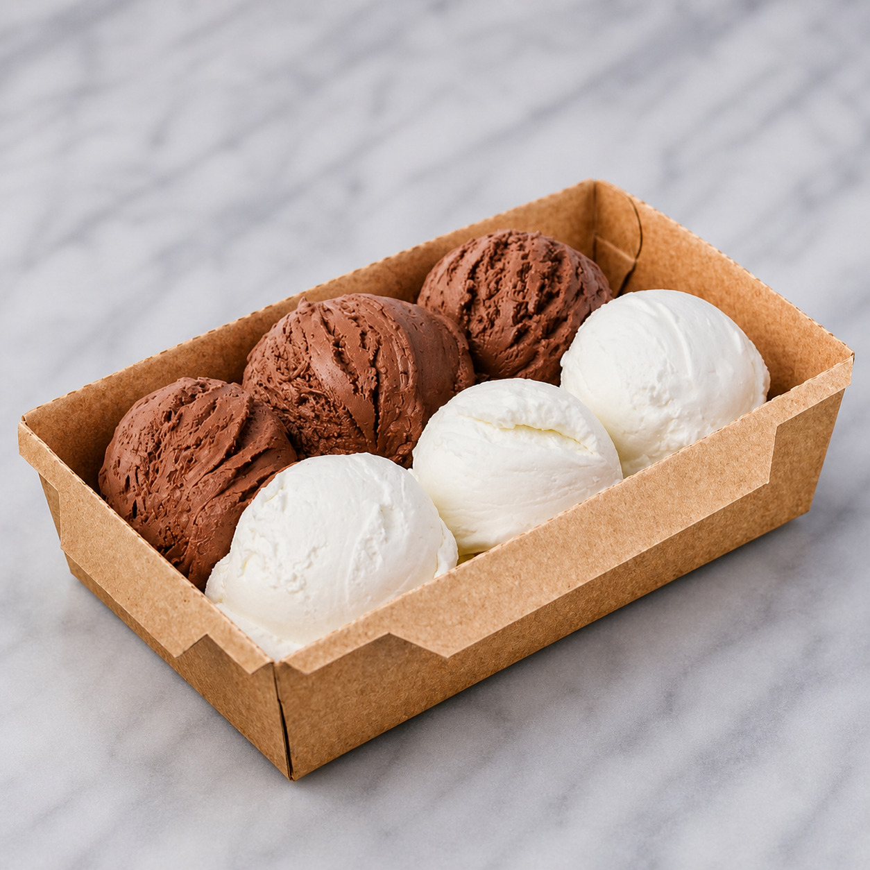 Sade ve Kakaolu Dondurma (500 gr)