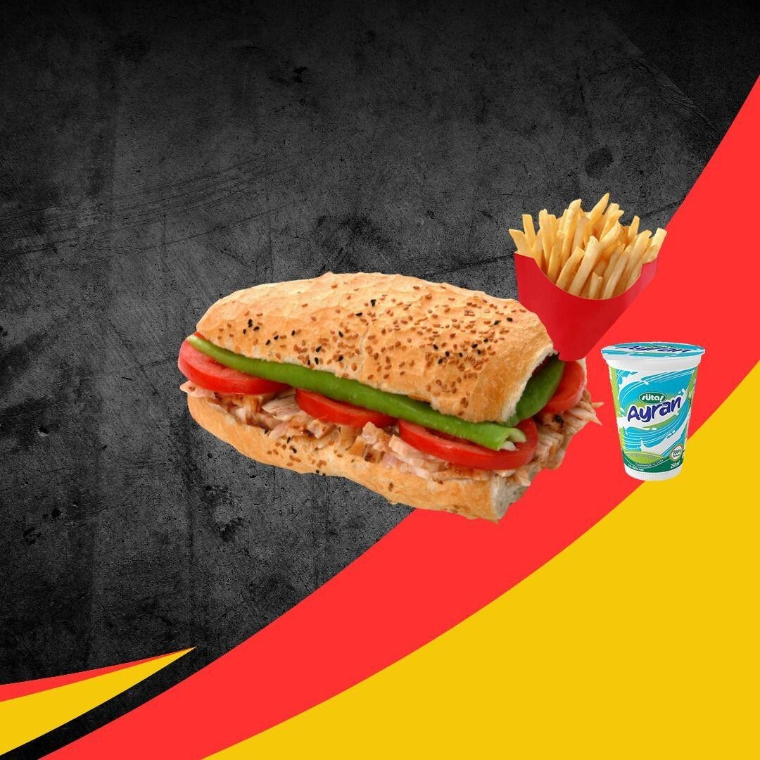 Bütün Ekmek Tavuk Döner Menü