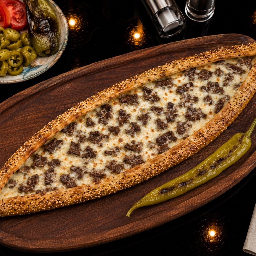 Kavurmalı Kaşarlı Pide