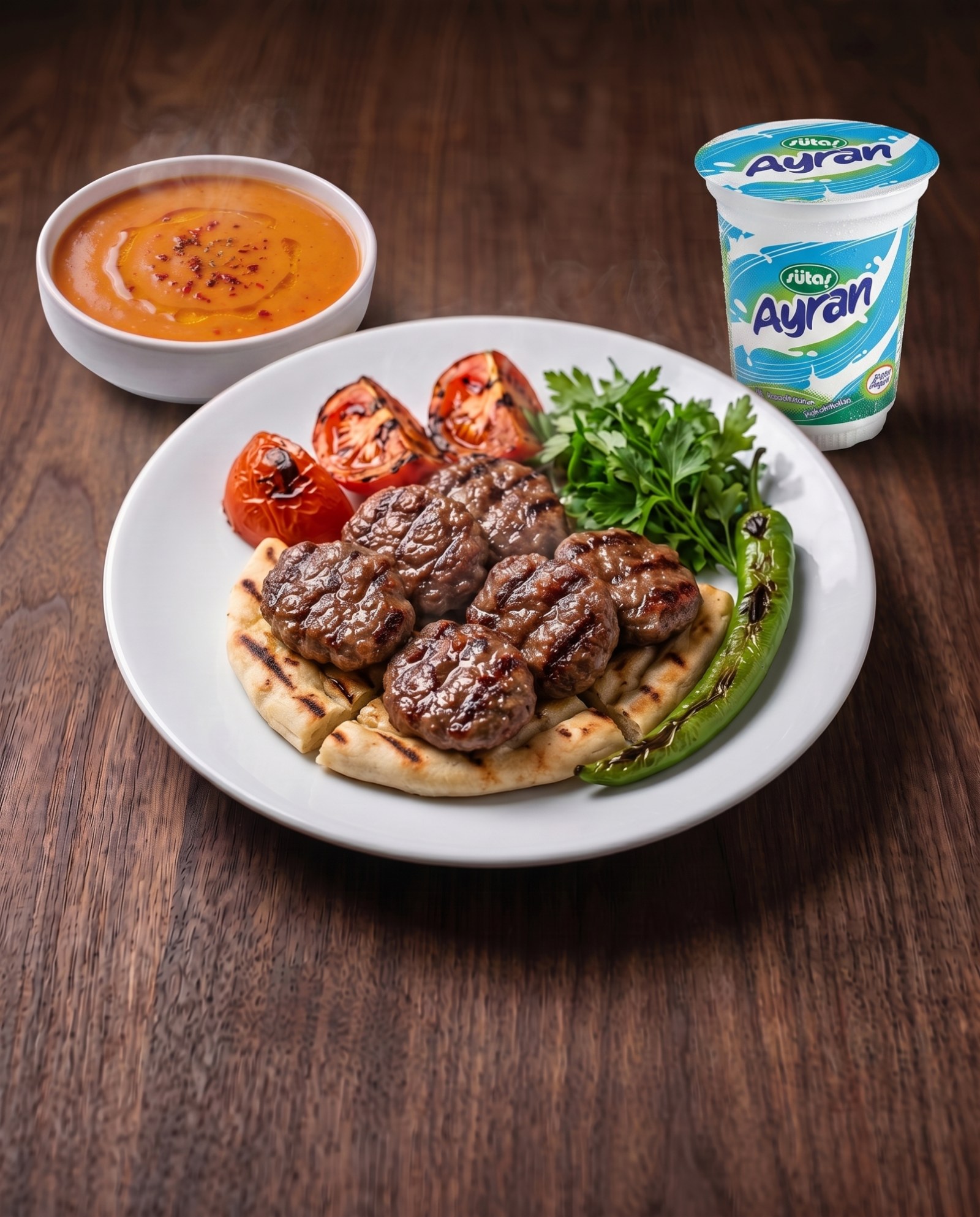 Izgara Köfte + Çorba + Ayran