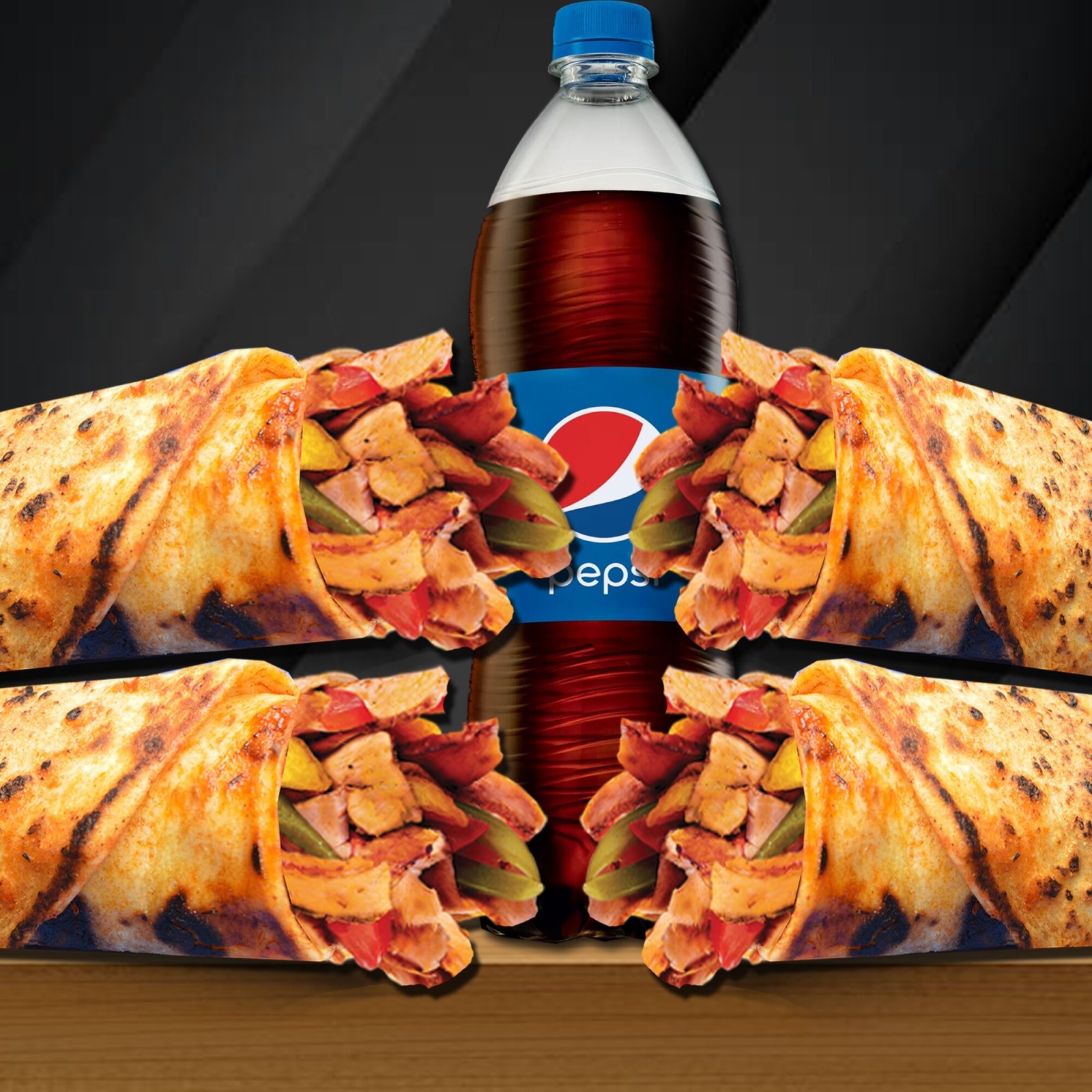 4'lü Tavuk Döner Dürüm Menü
