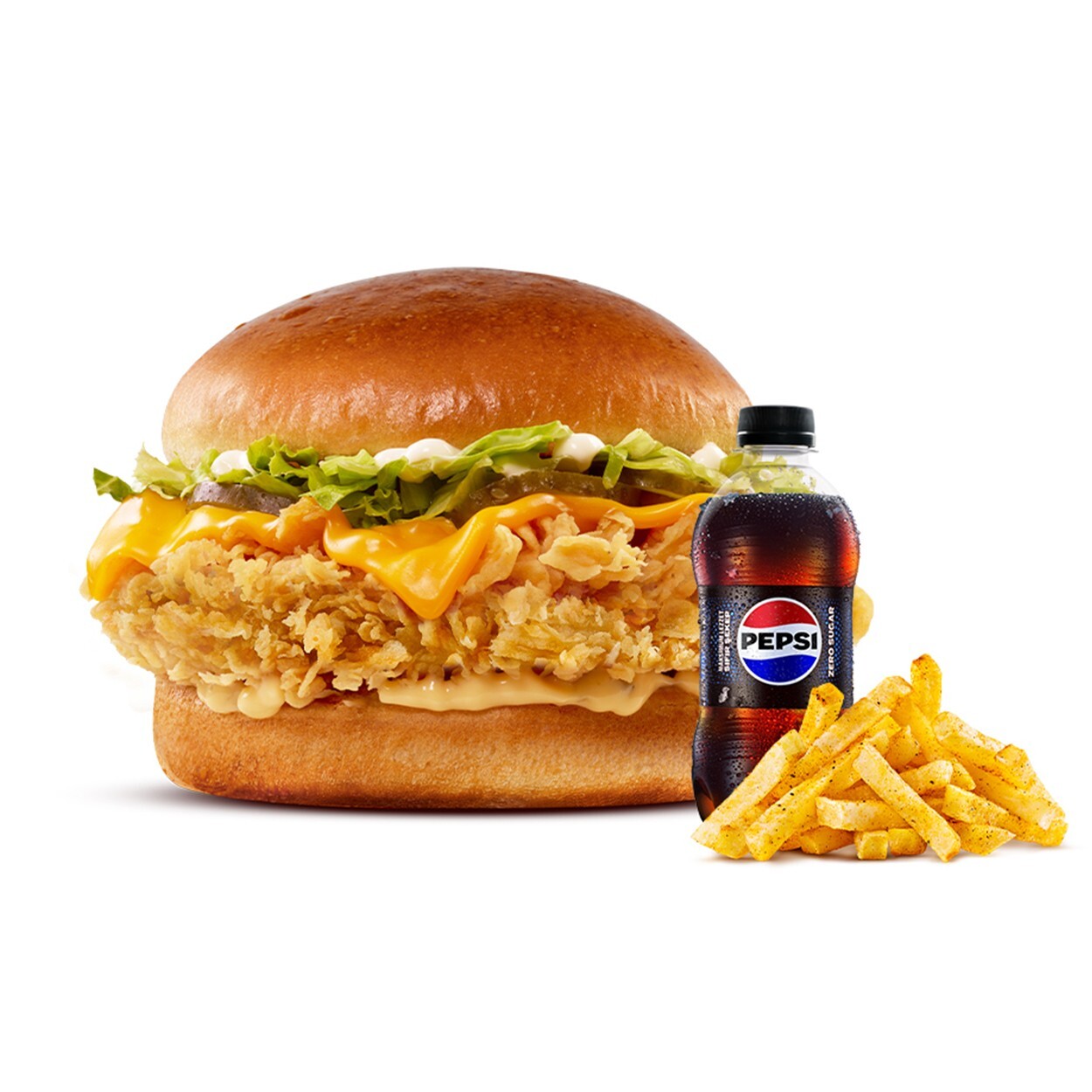 Cheese Chicken Burger Menü