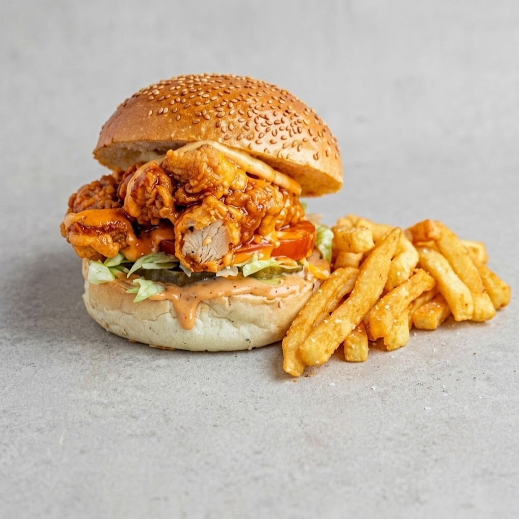Cheddarlı Crispy Chicken Burger