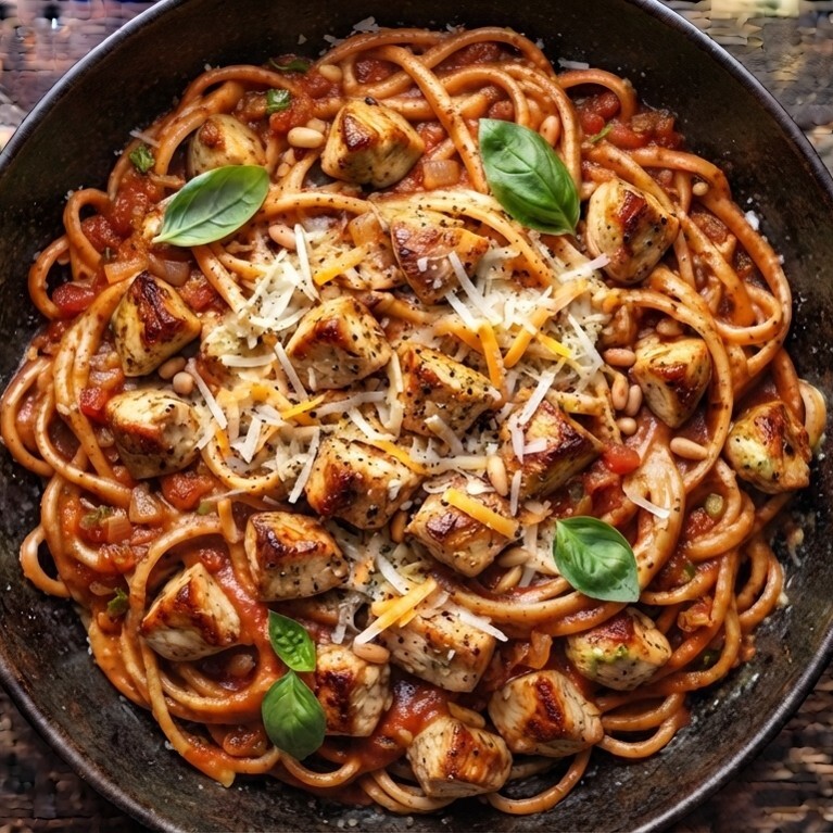 Arabiata Soslu Tavuklu Makarna (Az Acılı)