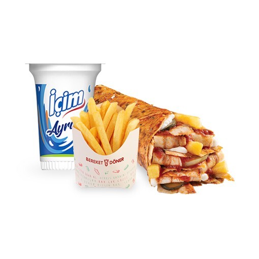 Tavuk Döner Dürüm Menü (S)