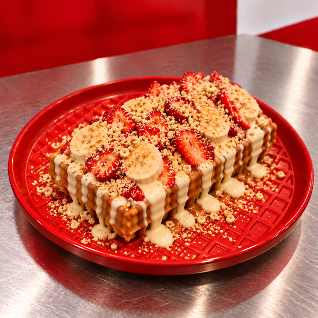 White Love Mini Waffle (Küçük Hamur)