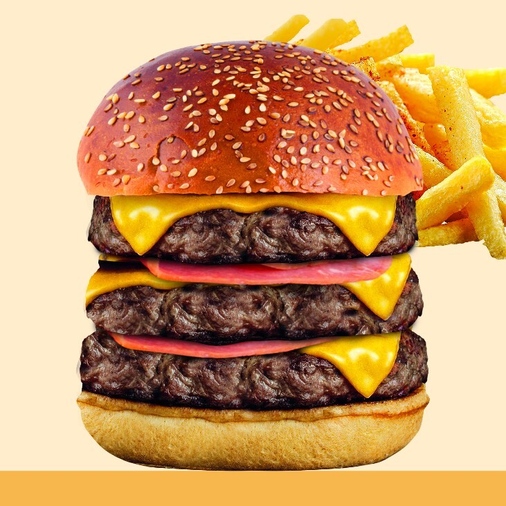 Triplex Burger Menü