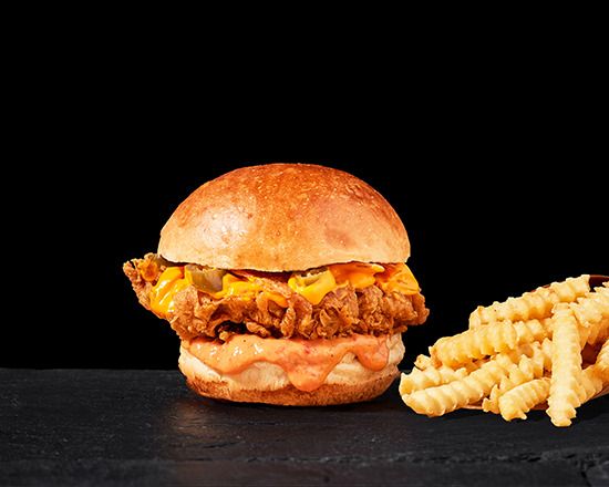 Mexican Tavuk Burger & Patates Kızartması