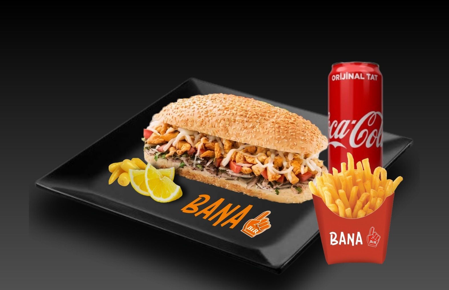 Ekmek Arası Kaşarlı Tavuk Tantuni Menü