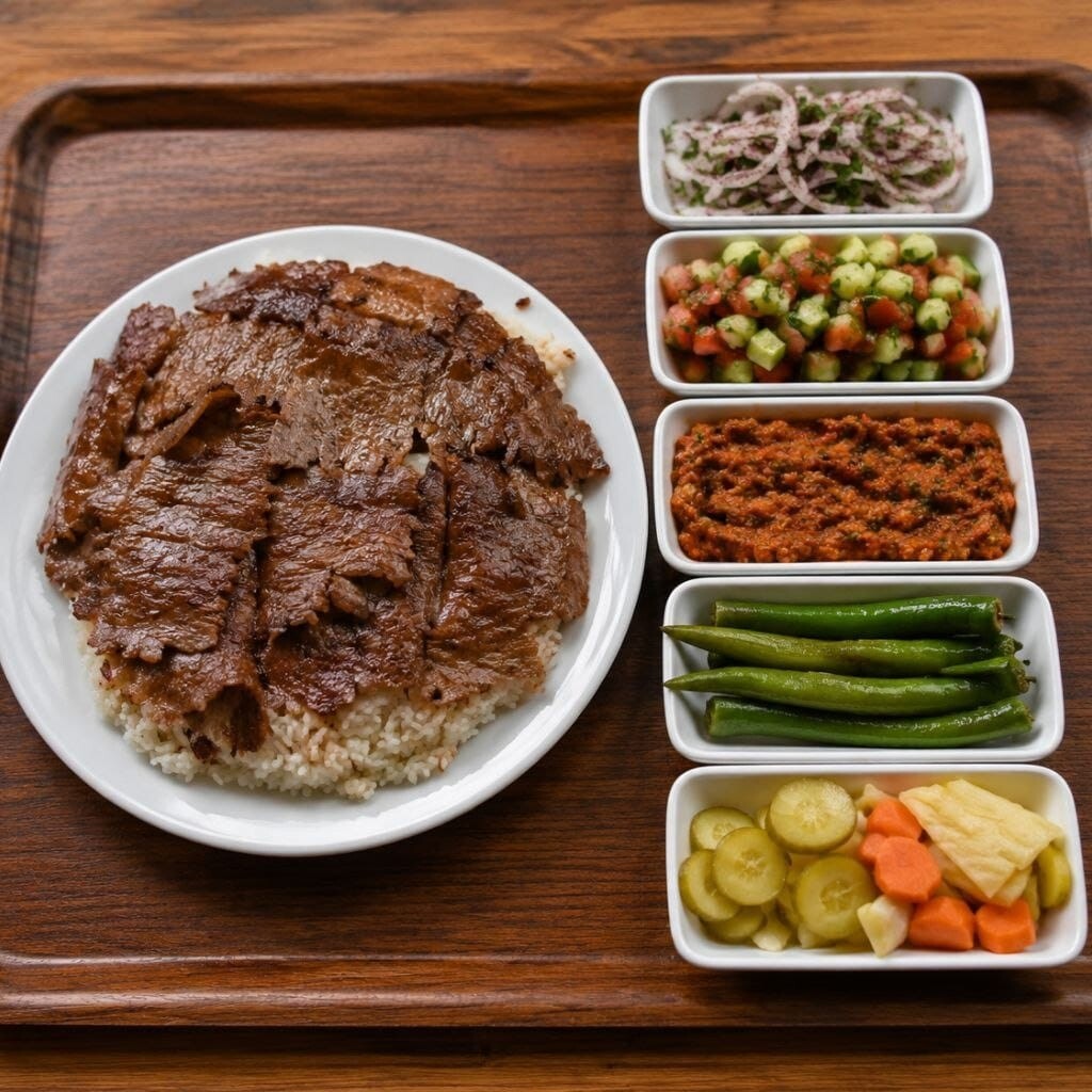 Yaprak Et Döner Pilavlı Servis