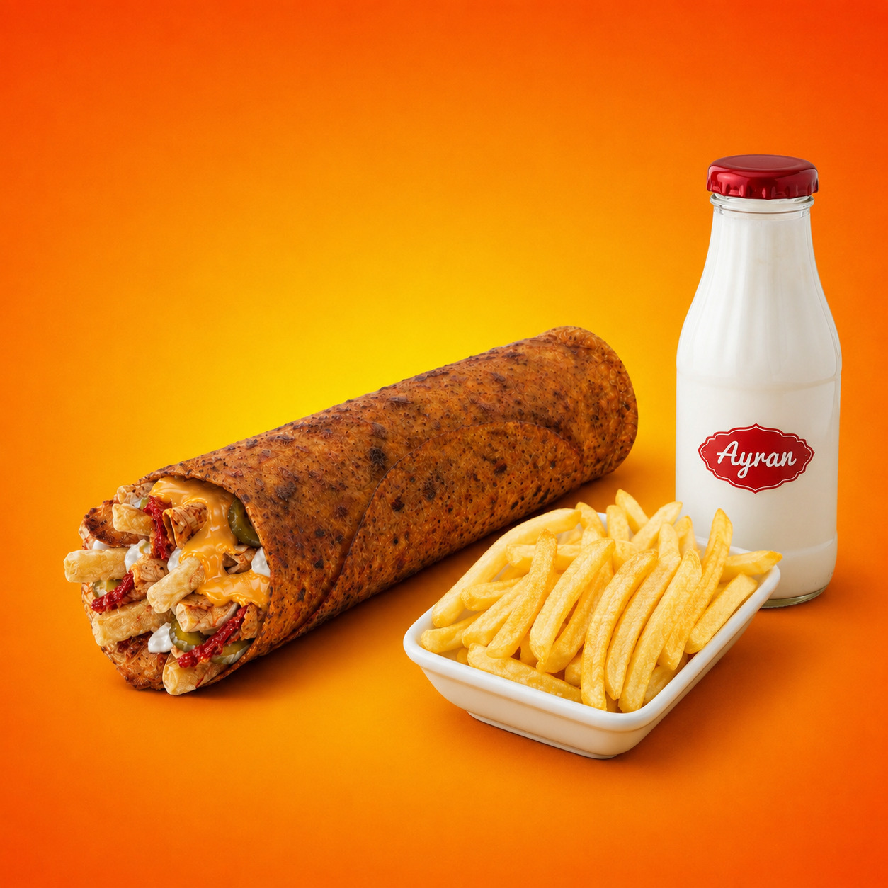 Cheddar Tavuk Dürüm Menü