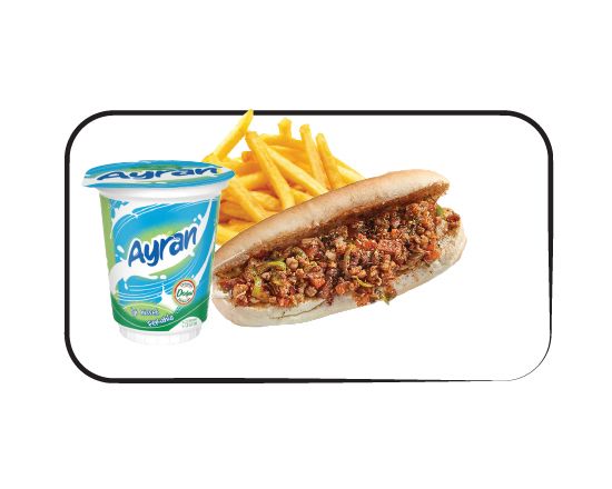 Kokoreç Dürüm Patates Kızartması, Ayran