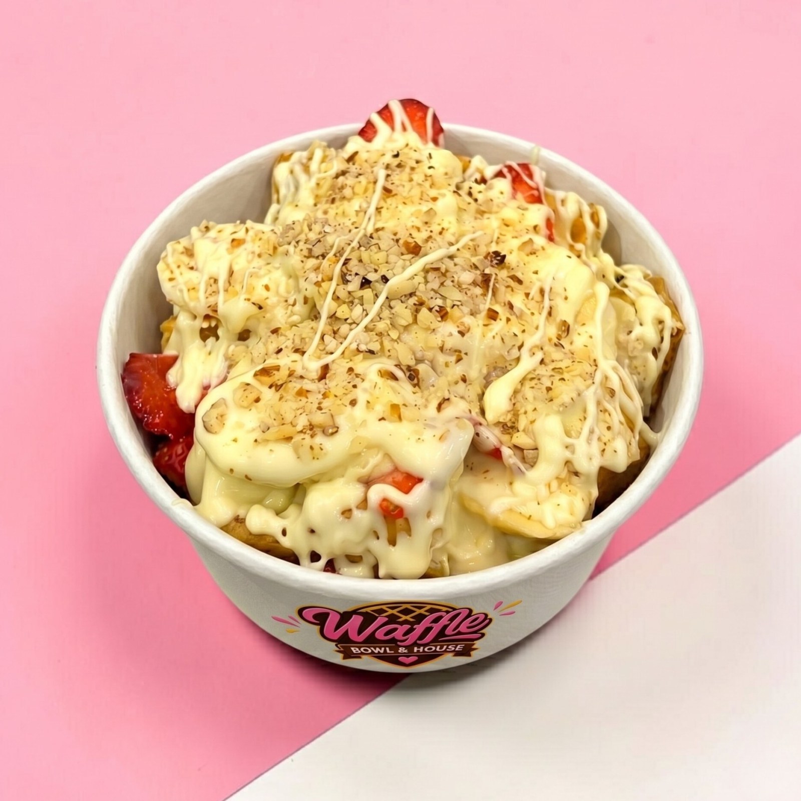 Beyaz Çikolatalı Waffle Bowl (Küçük)