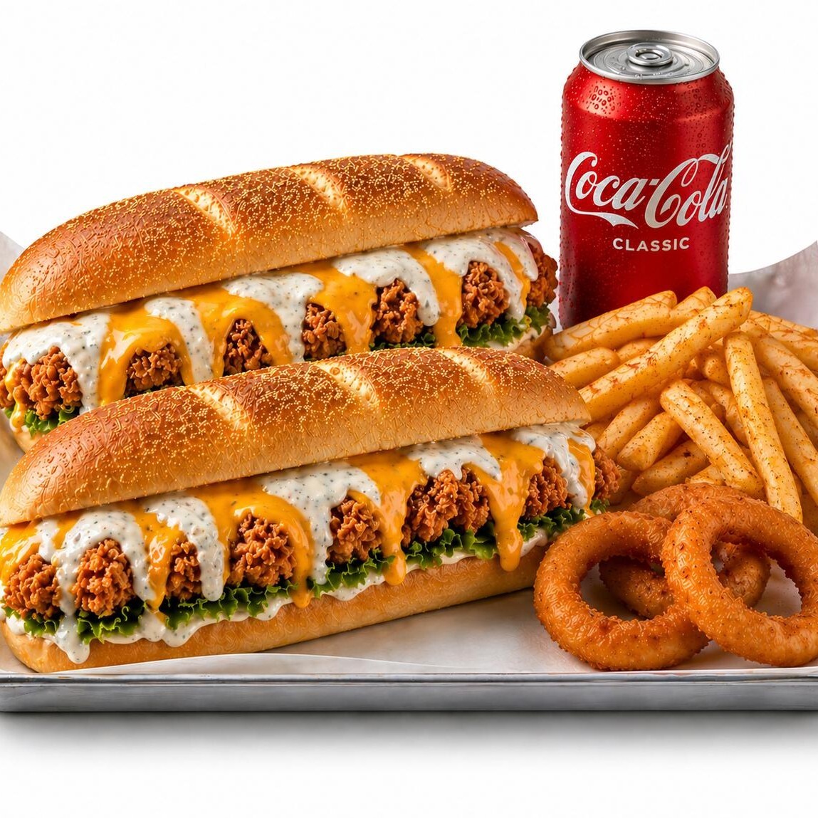 2’li Cheddar & Ranch Cajun Sandwich Coca Cola Menü
