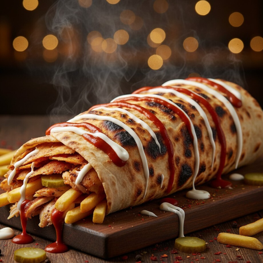 Çift Lavaş Tavuk Döner Dürüm