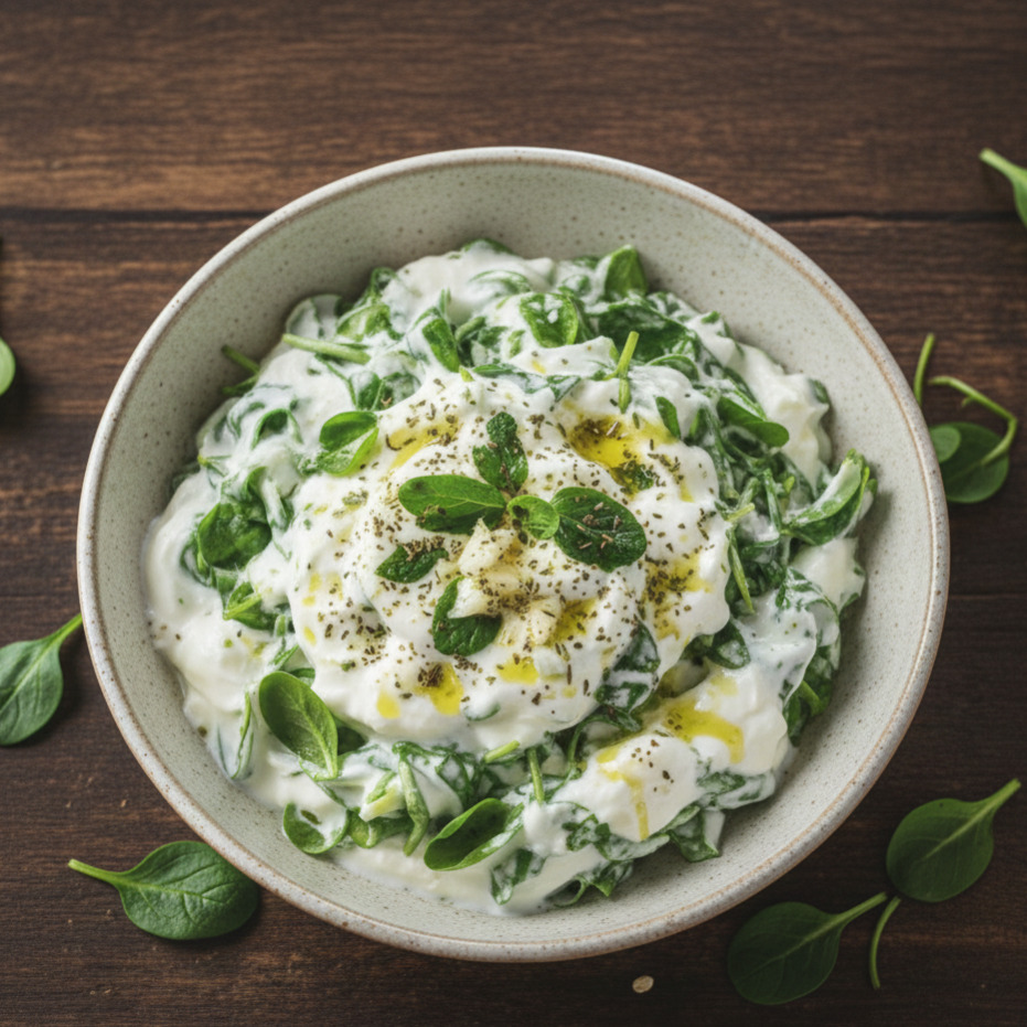 Yoğurtlu Semiz Otu (porsiyon 400-450 gr 325 kalori) (meze seçimlerinde 120-150gr)
