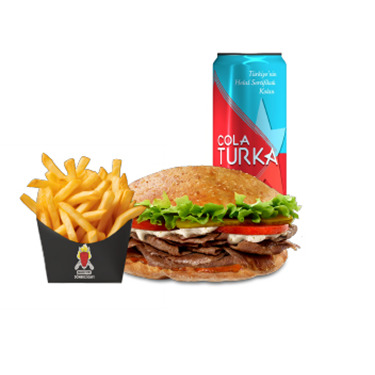 Tombik Et Menü (80 g) + Patates + Cola Turka