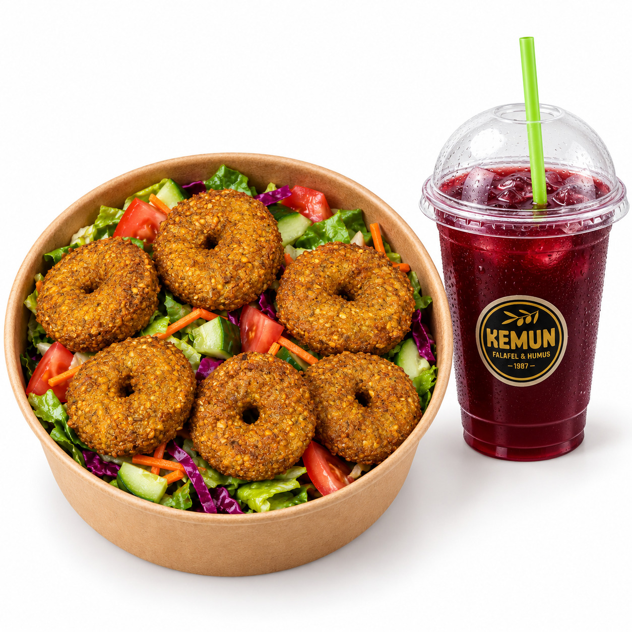 Falafel Bowl + Karadut Suyu
