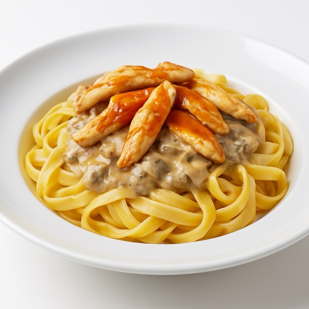 Fettucine + Köz Patlıcan & Tavuklu Sweet Chili Sos (390 gr.)