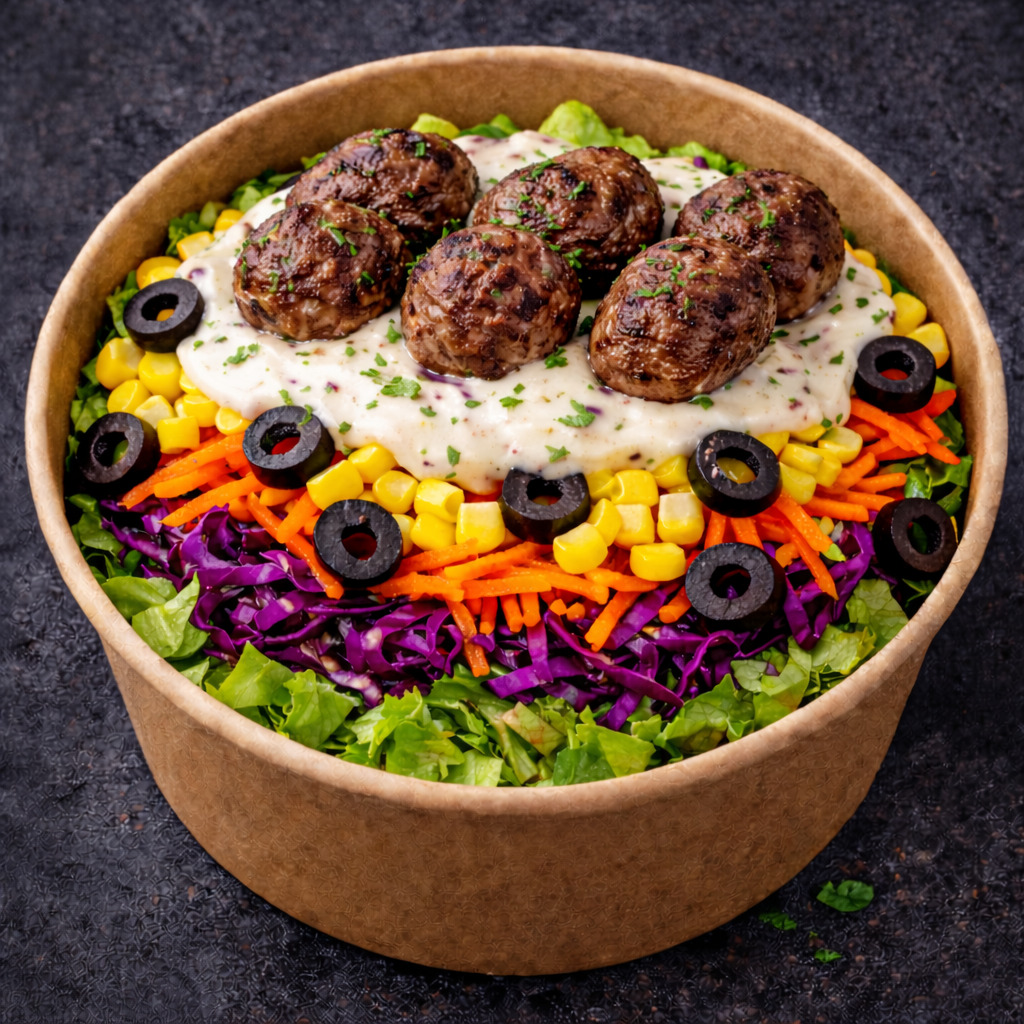 Sezar Soslu Kasap Köfte Salata