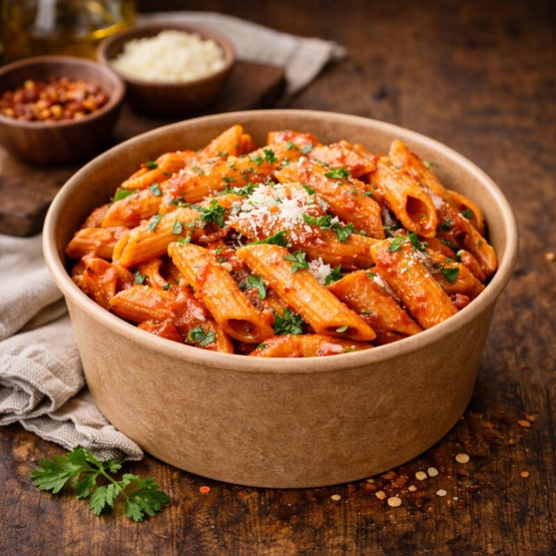 Arabiata Soslu Tavuklu Penne Bowl Makarna 500 Gr+