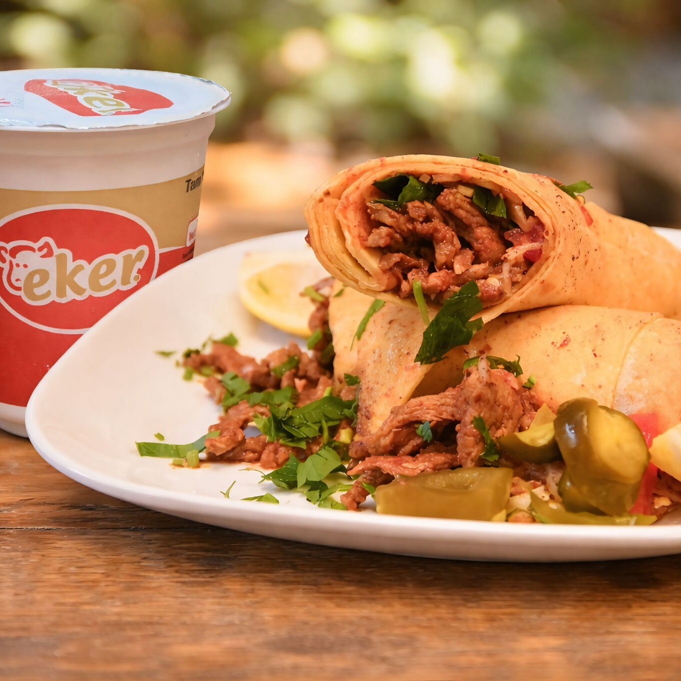Biftek Lavaş Tantuni + Ayran (270 ml)