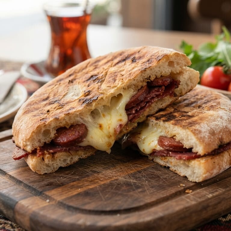 Bz Sucuklu ve Pastırmalı Tost [Tostlab Sultani]