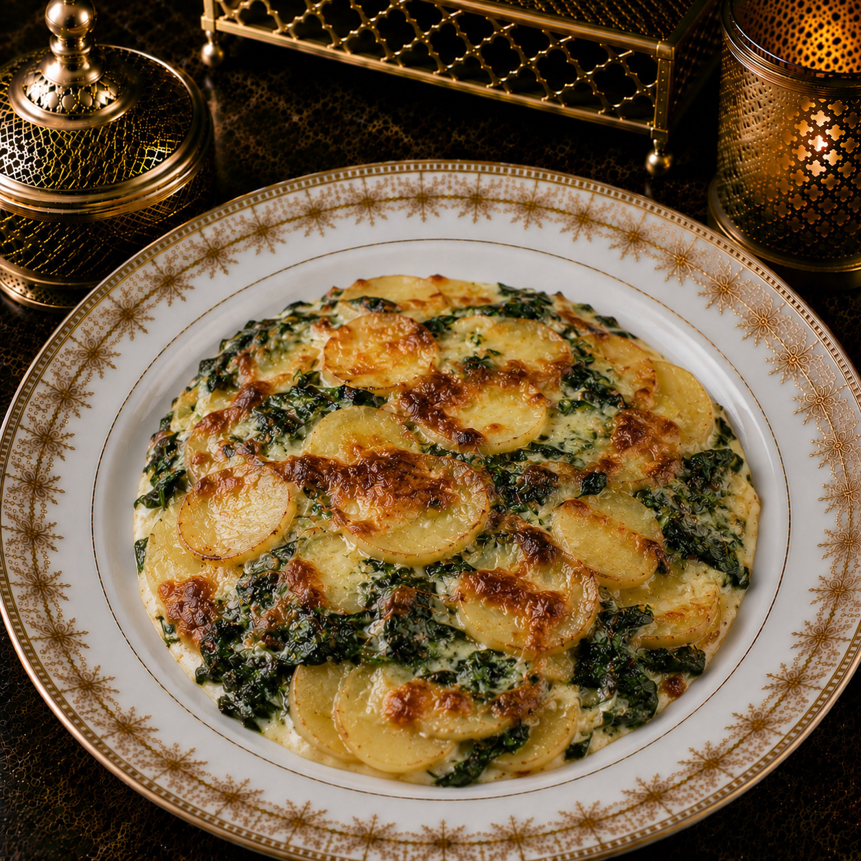 Patatesli Ispanaklı Graten