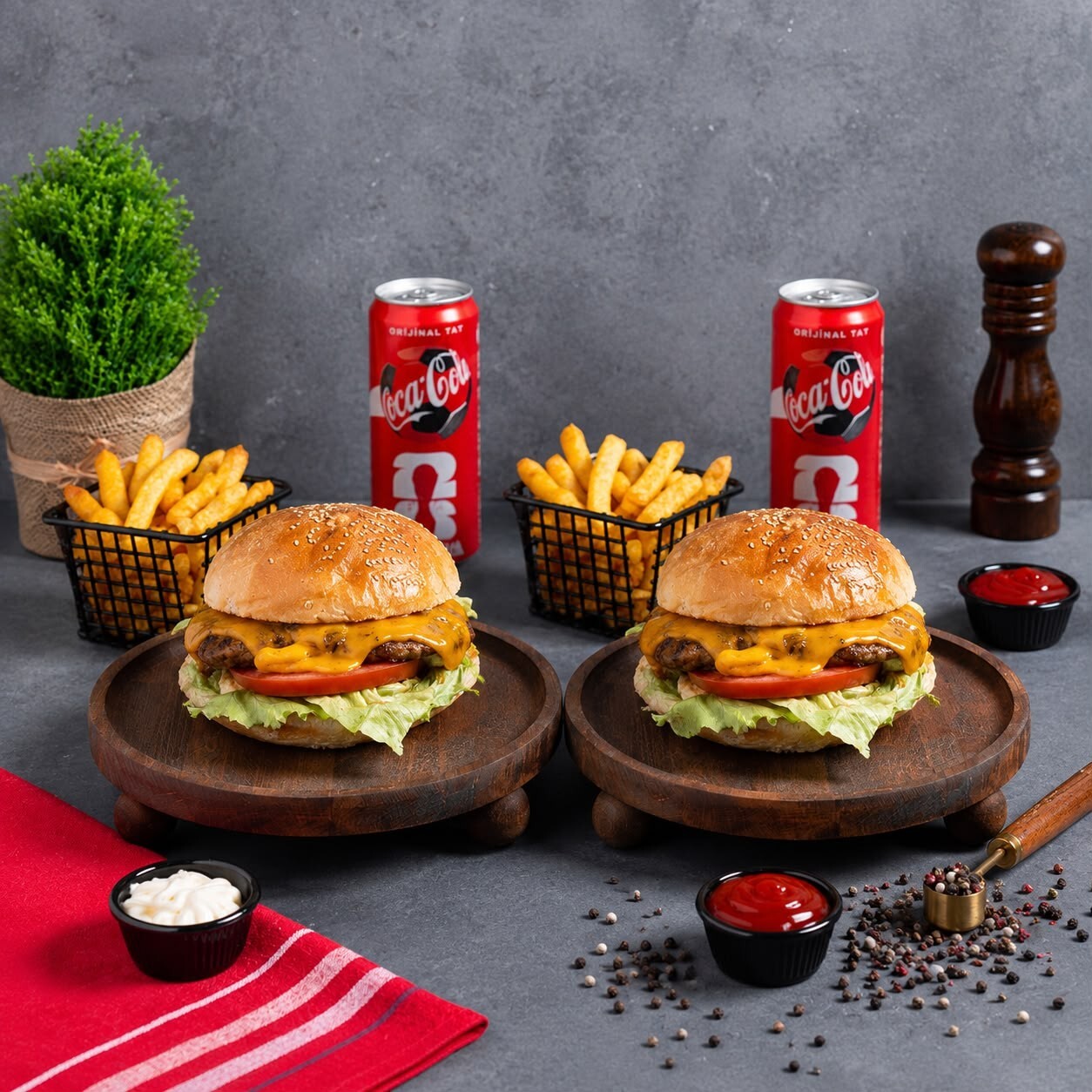 2 Kişilik Cheese Burger