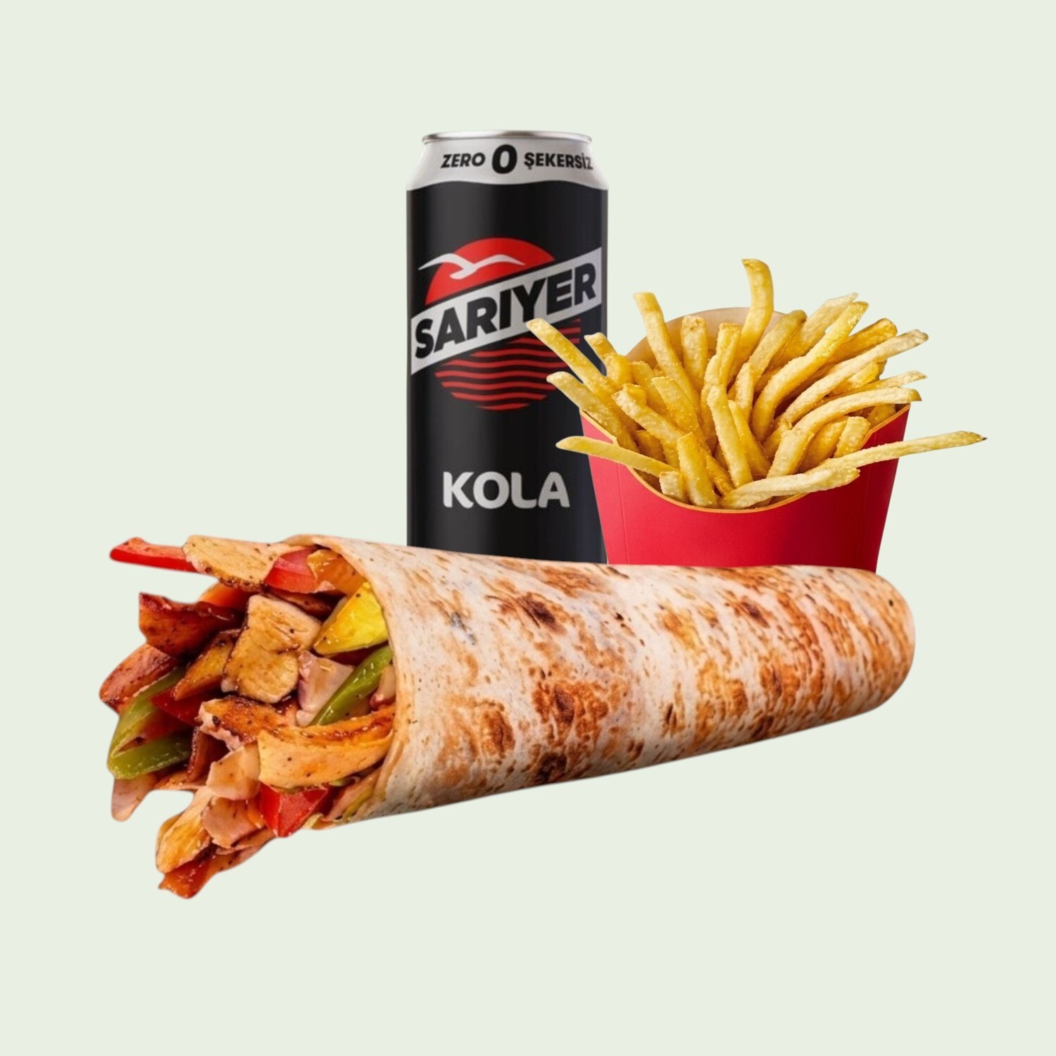 Tavuk Döner Dürüm (Menü)