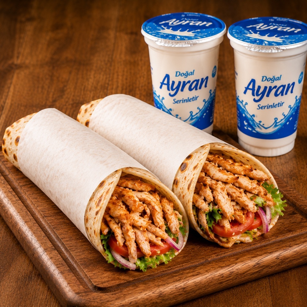 2'li Tavuk Dürüm + Ayran Menü