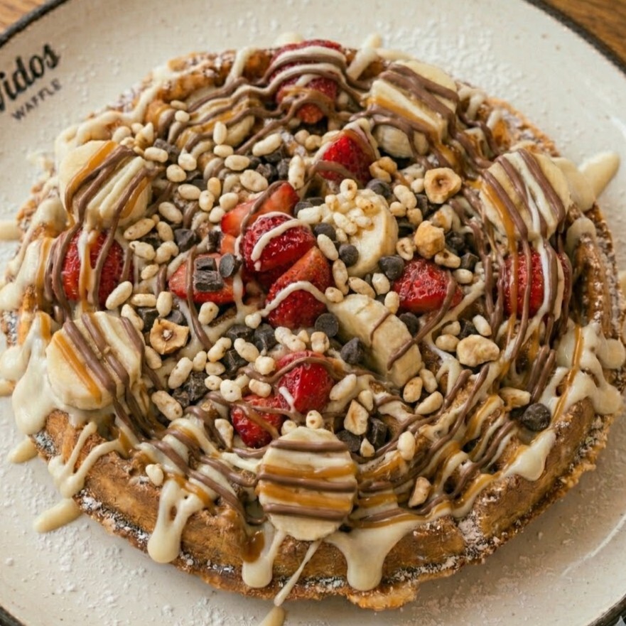 Karamelli Waffle (Büyük Hamur)