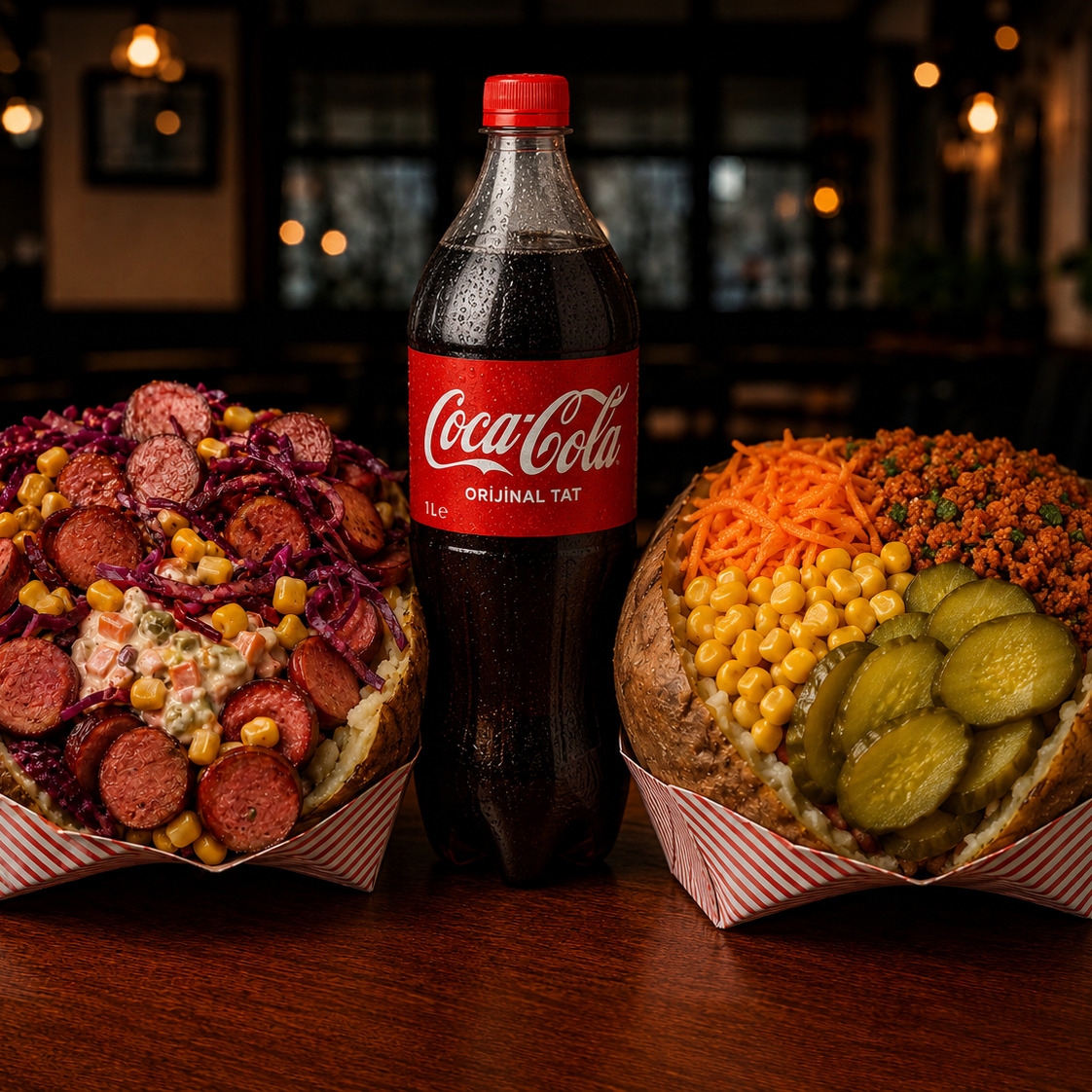 Coca Cola 1 Lt & 2 Kumpir 5 Malzemeli