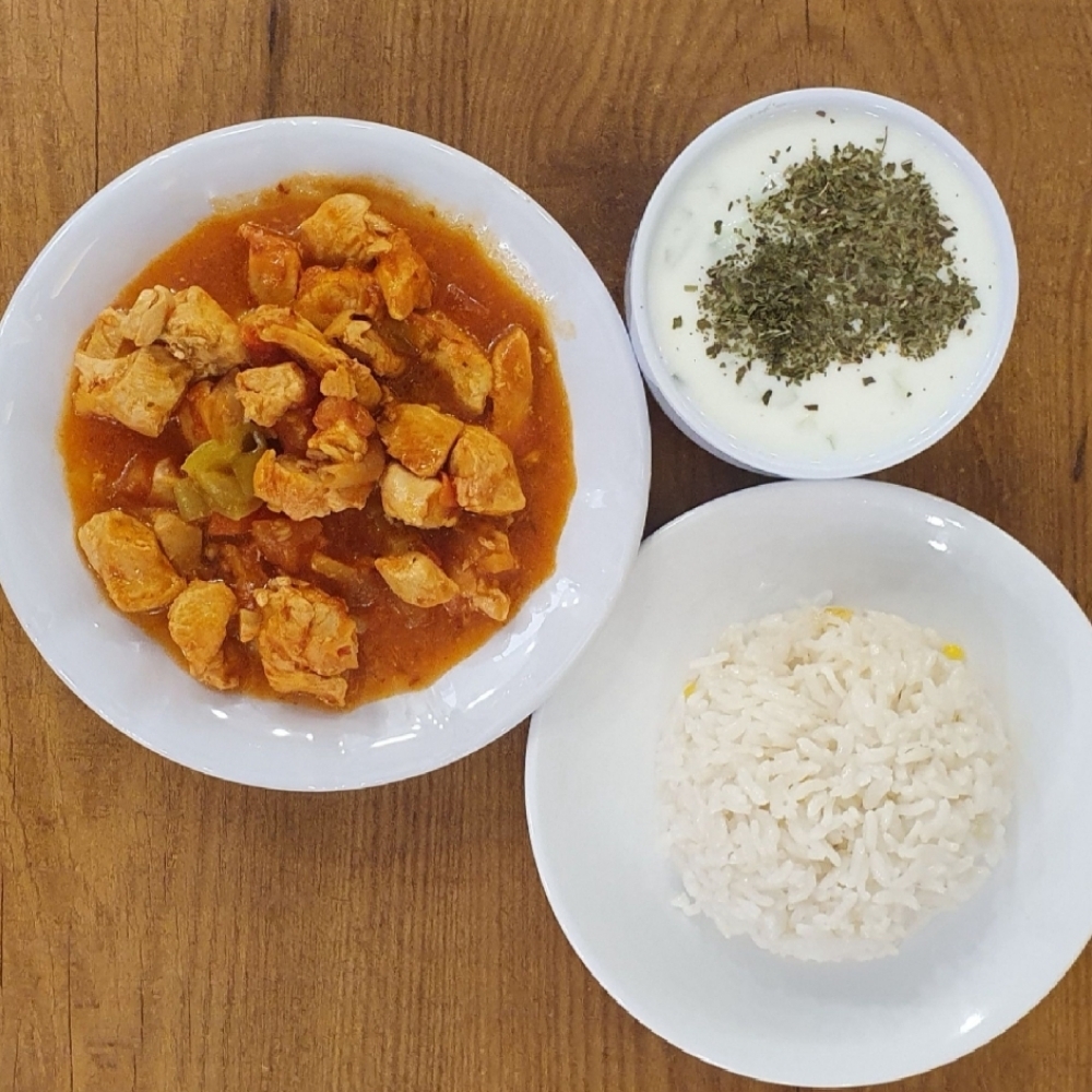 Tavuk Sote+Pilav+Cacık