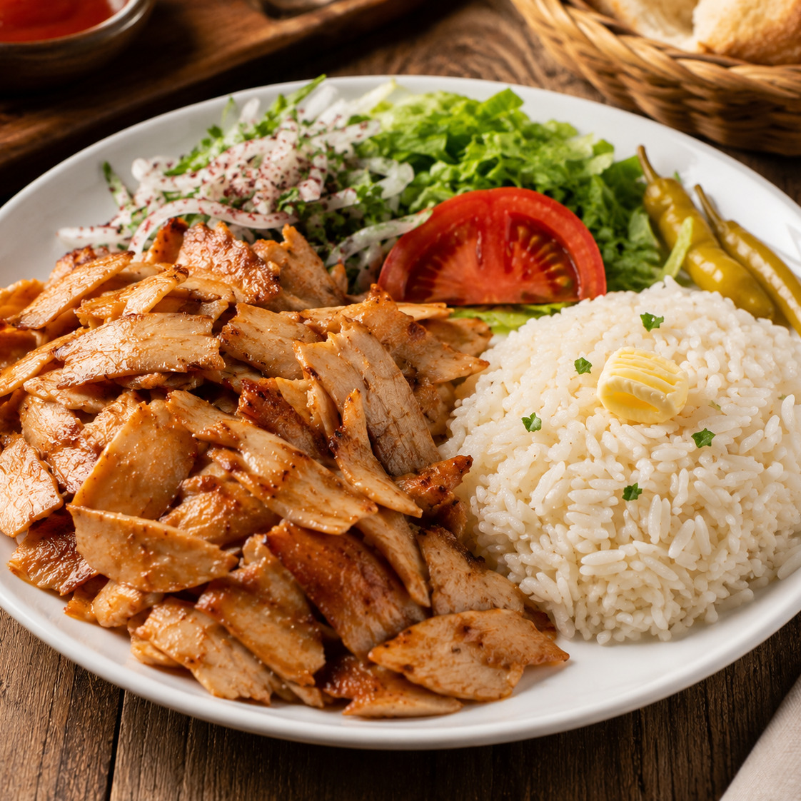 Tavuk Döner & Tereyağlı Pirinç Pilavı