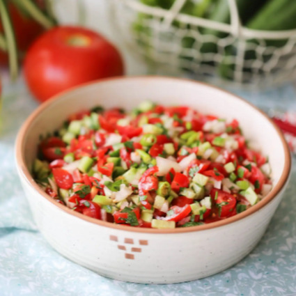 Domates Salata Yeşil Biber Soğan ile Bol Çoban Salata Gurme Çoban Salatası