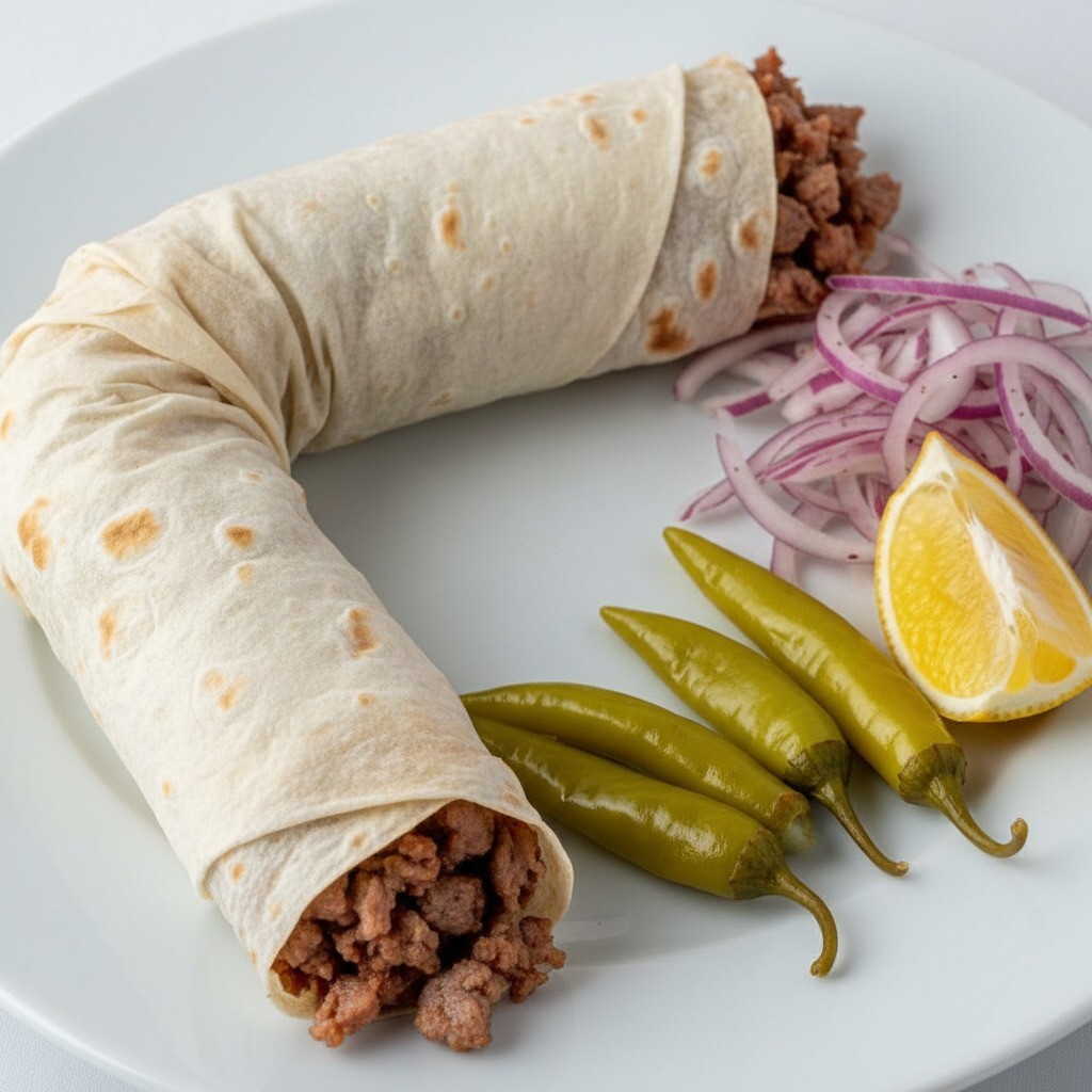 Çift Lavaşa Et Tantuni Dürüm