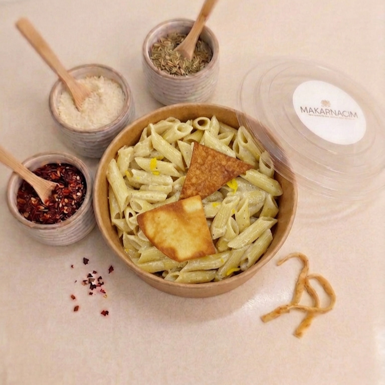 Köz Patlıcanlı Limon Kabuklu Penne