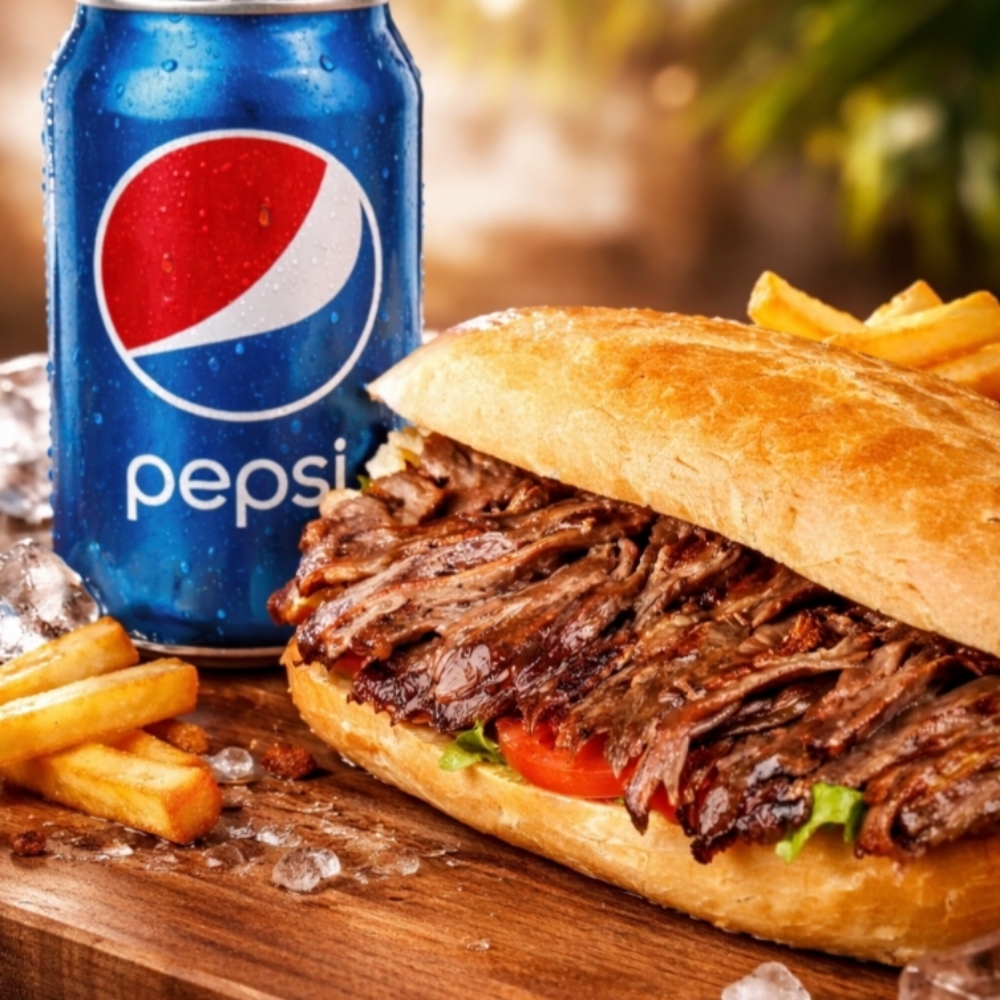 Pepsili menü) ET DÖNER YARIM EKMEK