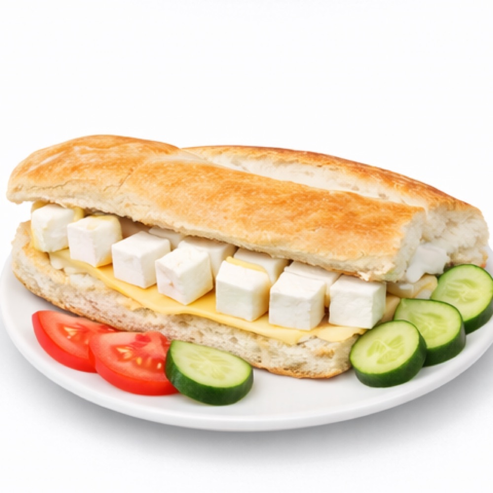 Yarım Ekmek Arası Beyaz Peynirli Tost