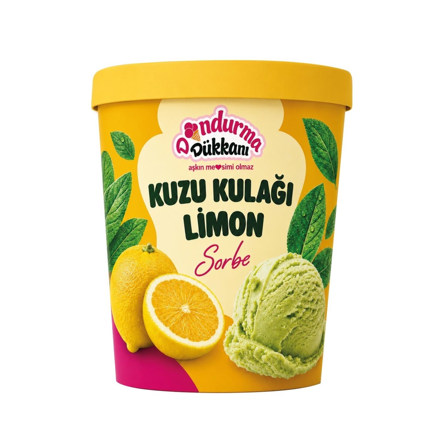 Kuzu Kulağı & Limon Sorbe Dondurma Dükkanı 400 Gr