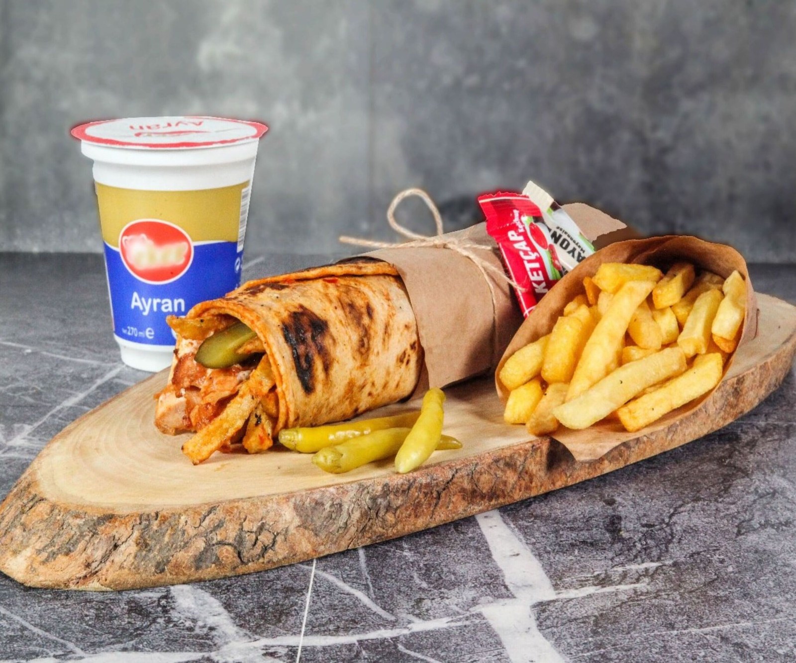 Janti Soslu Tavuk Döner Menü (Medium)