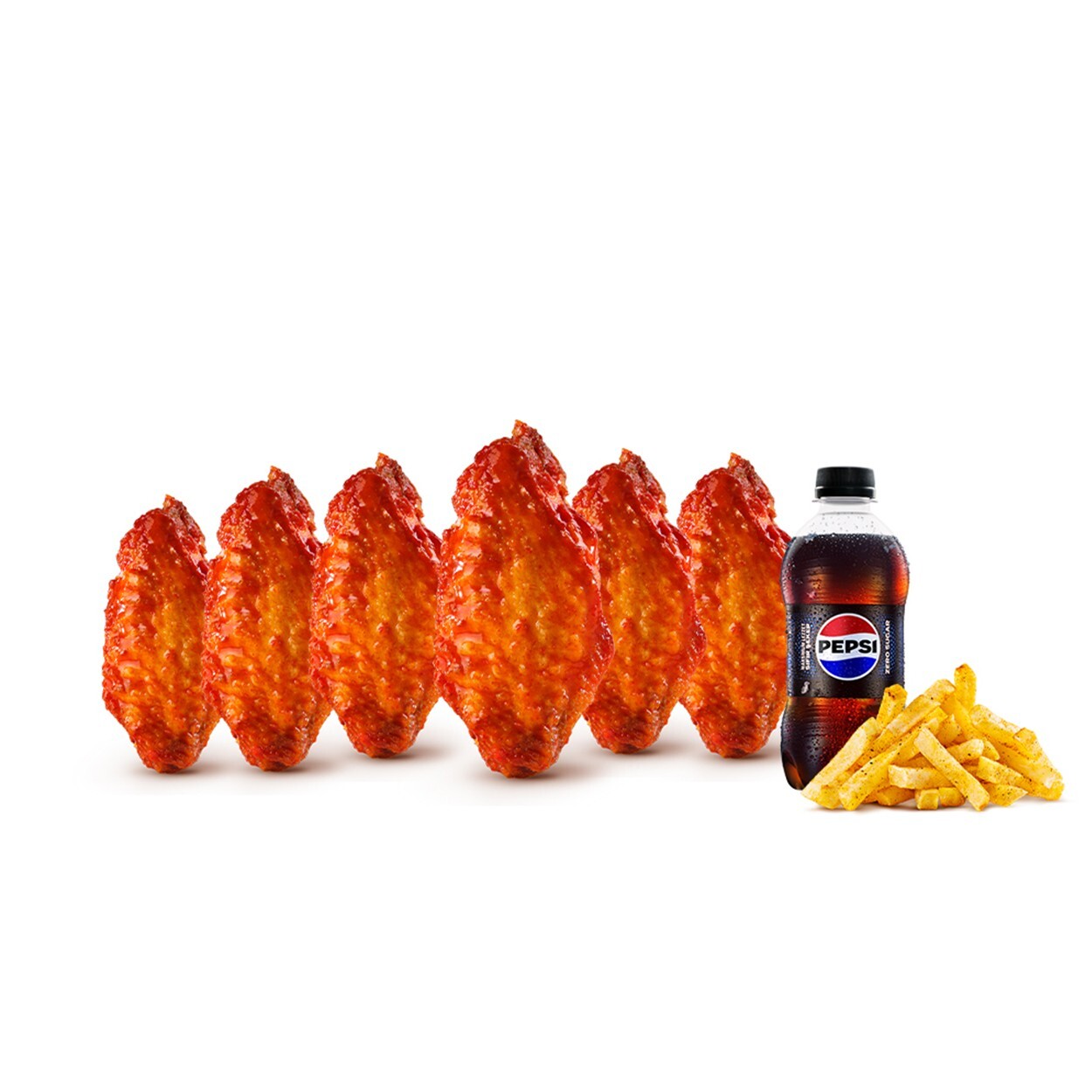 Buffalo Wings Soslu Tavuk Kanat Menü (6 Adet)