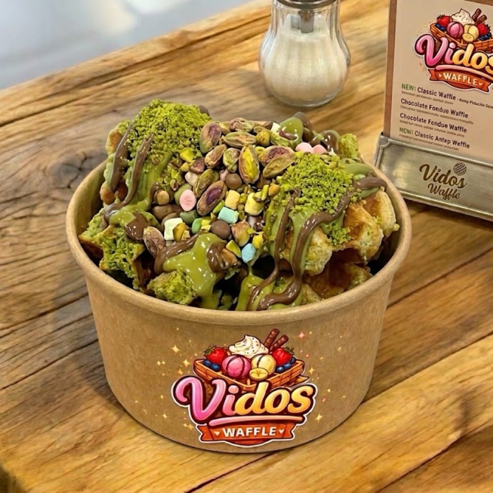 Antep Fıstıklı Bowl Waffle (Dilimlenmiş Hamur)
