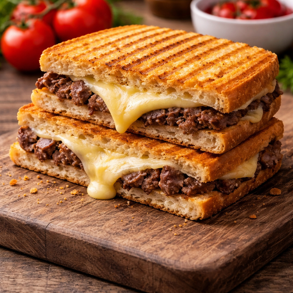 Tost Ekmeğinde Kavurmalı Tost