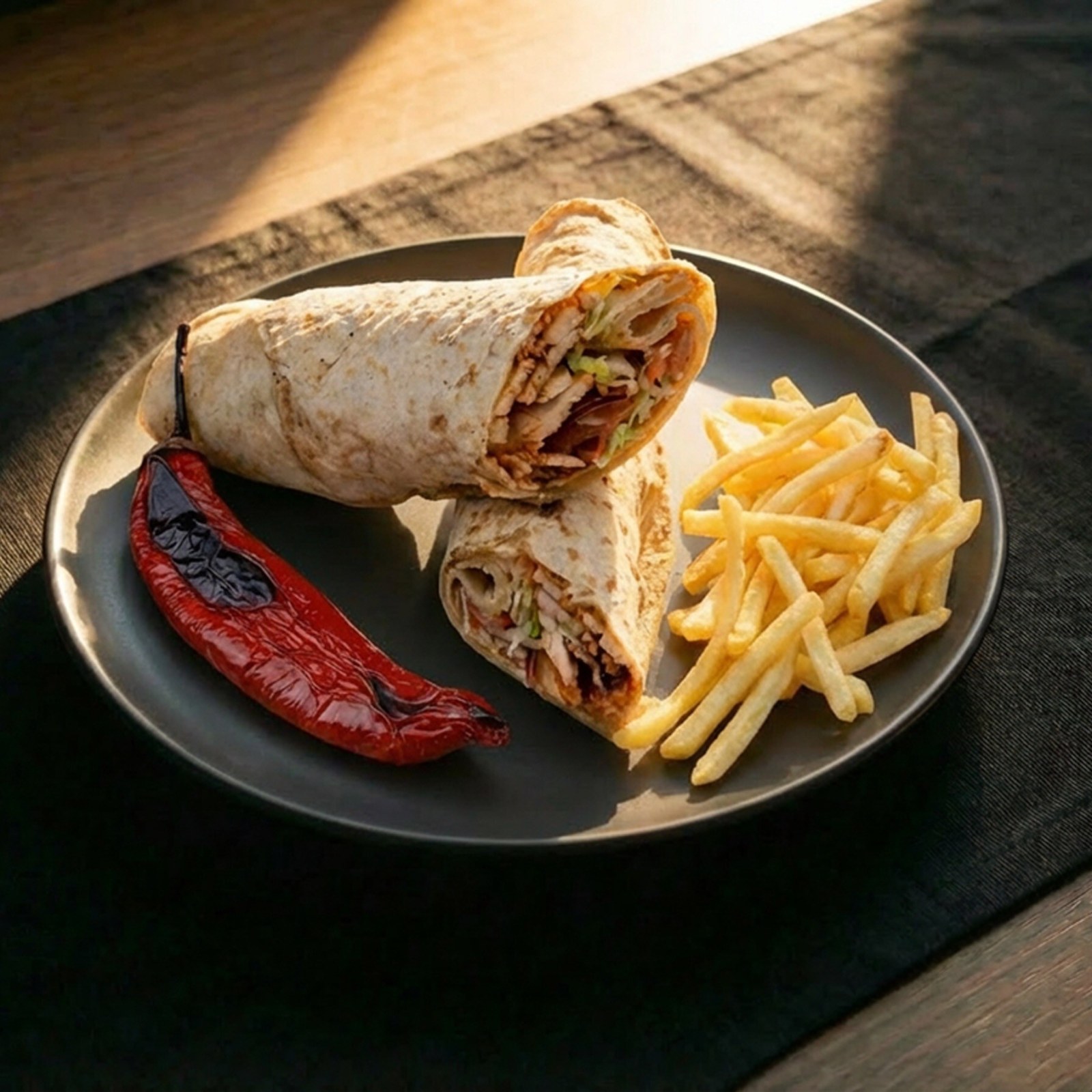 Tavuk Dürüm Döner (Somun veya göbek ekmek)