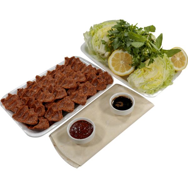 Malzemesiz Has Çiğ Köfte (1000 gr.) 5 Adet Lavaş 2 Adet Acı sos 2 Adet Nar Ekşi