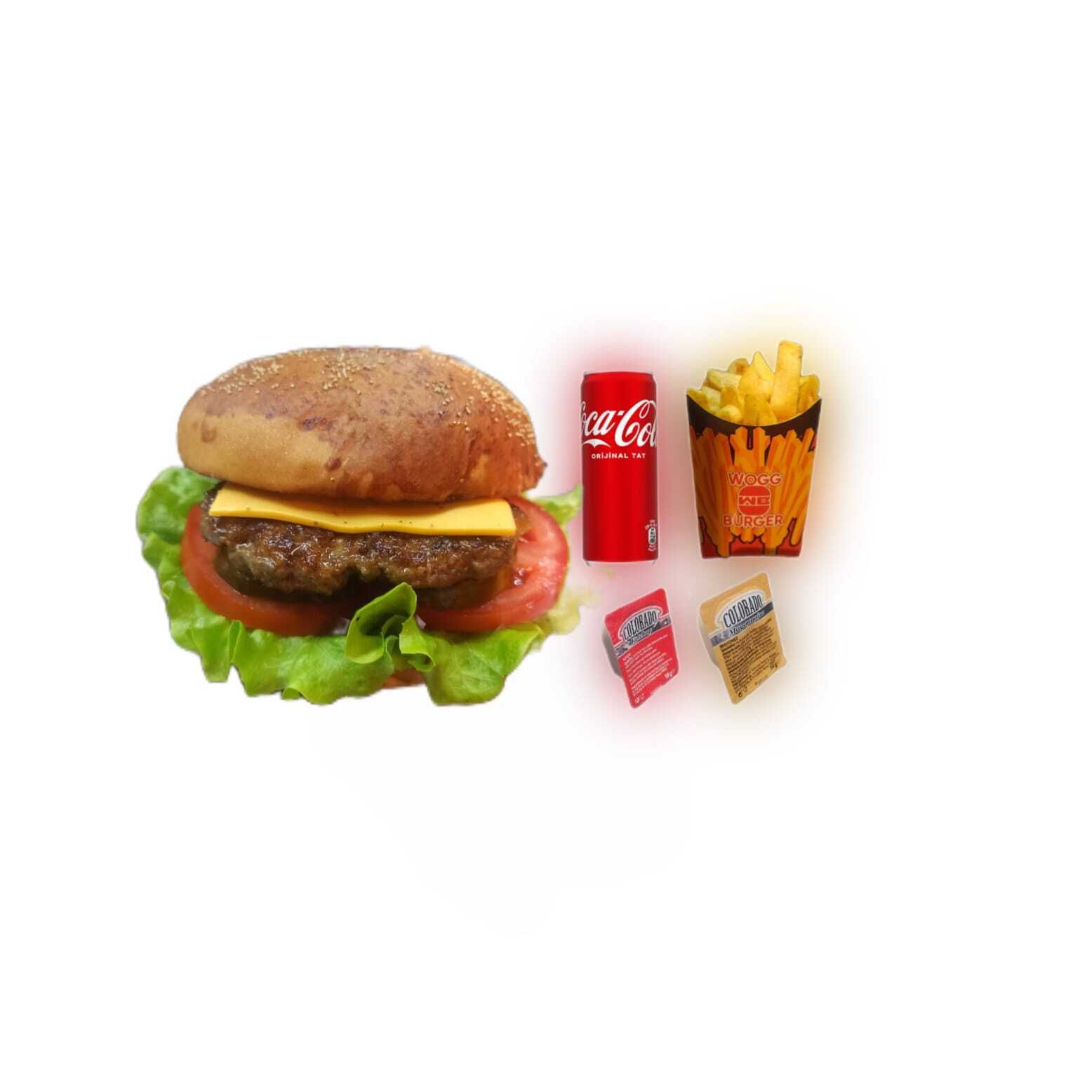 Cheese Burger + Coca-Cola (33 cl.)