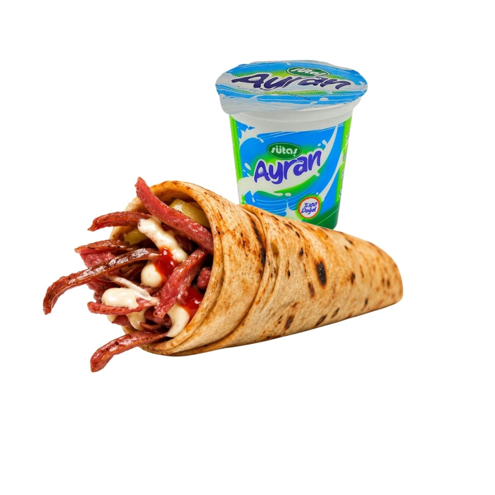 Adios Kumru Dürüm + Büyük Ayran