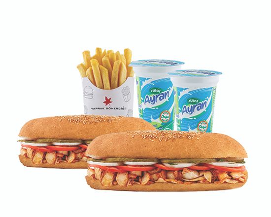 Efsane İkili Tavuk Döner Menü ( Kişi Başı 355 TL )